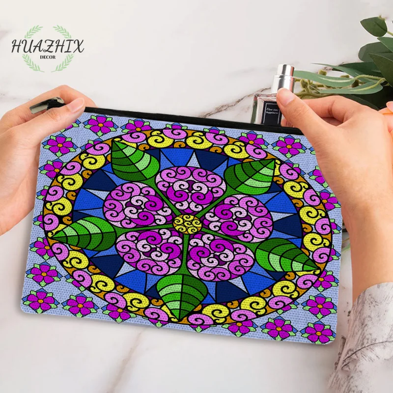 Mandala Flower Cosmetic Bag Clutch Pencil Case Women Makeup Pouch Trendy Girl's Mini Purse Lipstick Storage Toiletry Organizer
Mandala Flower Cosmetic Bag Clutch Pencil Case Women Makeup Pouch Trendy Girl's Mini Purse Lipstick Storage Toiletry Organizer