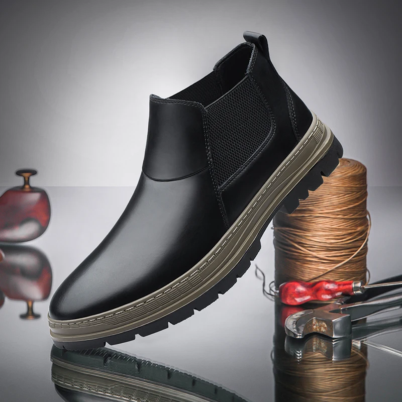 Business men Chelsea Boots outdoor Men lace up Winter Ankle Boots Men handamde sewing genuine Leather Boots Men Winter Shoes
Business men Chelsea Boots outdoor Men lace up Winter Ankle Boots Men handamde sewing genuine Leather Boots Men Winter Shoes