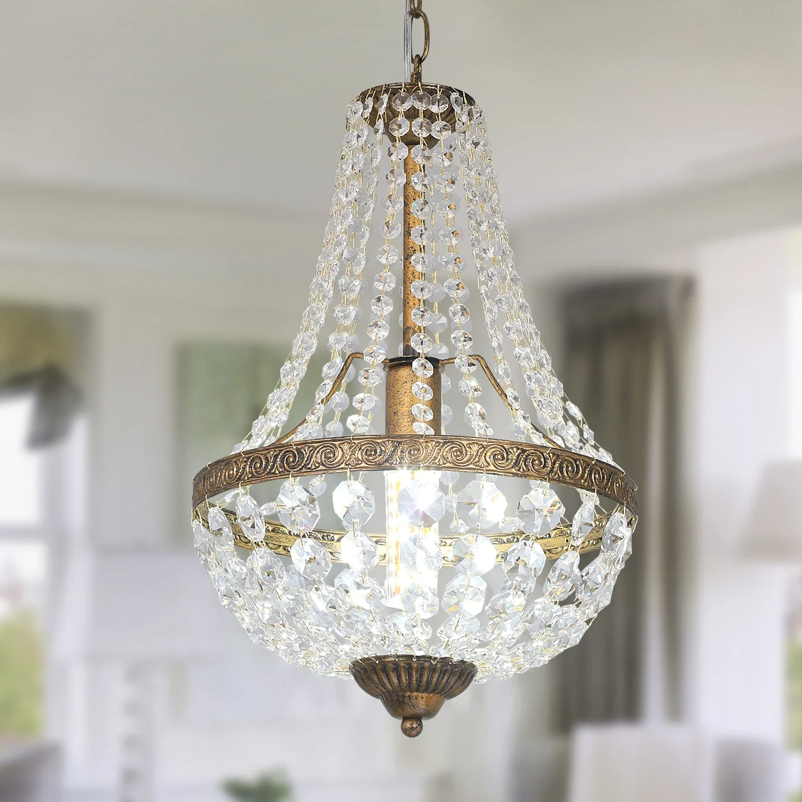 

Подвесная ретро-люстра, роскошный светодиодный потолочный светильник в скандинавском стиле, украшение для столовой, гостиной