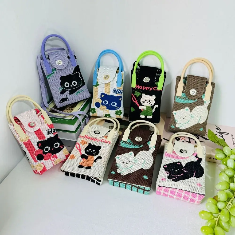 Вязаная сумка для телефона, Повседневная вместительная сумка через плечо ручной работы с мультяшным котом и вышивкой, сумка через плечо для женщин и девочек
Вязаная сумка для телефона, Повседневная вместительная сумка через плечо ручной работы с мультяшным котом и вышивкой, сумка через плечо для женщин и девочек