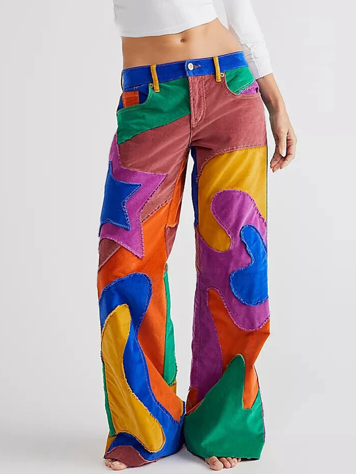 New Chic Color Plaid Women Pants Patchworked Flare High Waist Wide Leg Casual Pants Stretchy Color Block Pants Autumn Streetwear
New Chic Color Plaid Women Pants Patchworked Flare High Waist Wide Leg Casual Pants Stretchy Color Block Pants Autumn Streetwear