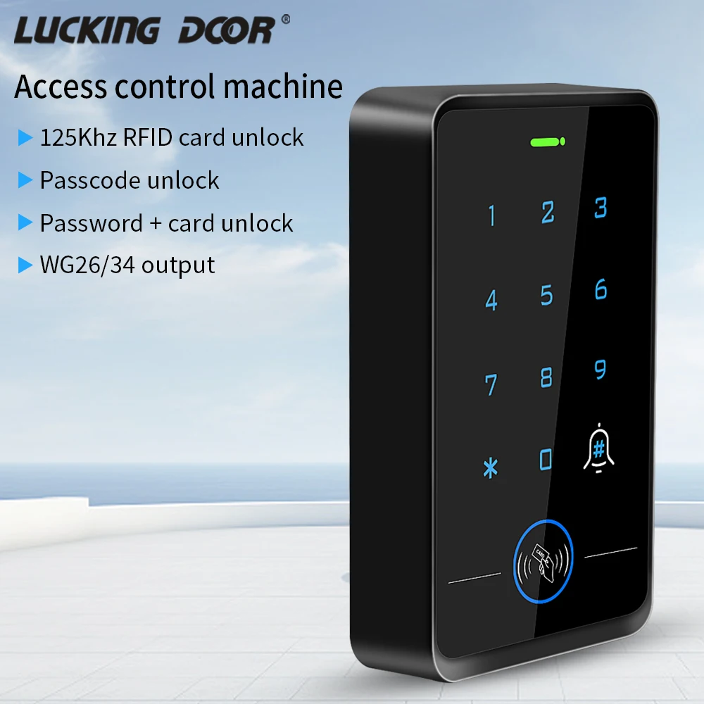 

DC 12V 125Khz Access Control System Outdoor EM RFID Card Reader Keypad Touch Panel Wiegand 26 34 for Home Door Entry Keyboard