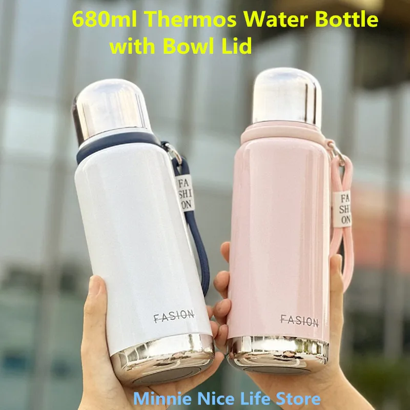 680ml Thermos Water Bottle Insulating Cup Large Capacity Outdoor Sports Water Bottle With Bowl Lid Stainless Steel Water Bottles
680ml Thermos Water Bottle Insulating Cup Large Capacity Outdoor Sports Water Bottle With Bowl Lid Stainless Steel Water Bottles