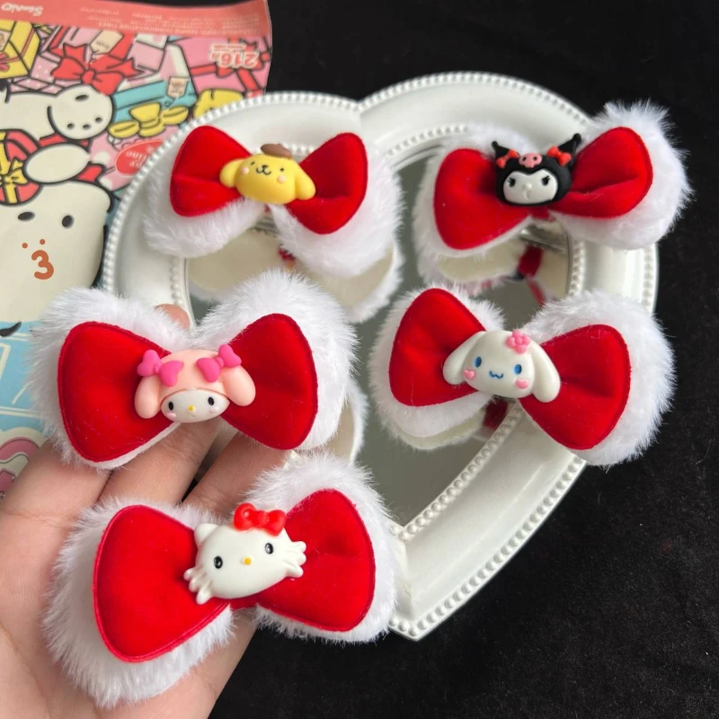 Kawaii Sanrio Anime My Melody Cinnamoroll Kuromi Cute Cartoon Bowknot Hair Clip Sweet Lovely Bangs Clip Girly Heart
Kawaii Sanrio Anime My Melody Cinnamoroll Kuromi Cute Cartoon Bowknot Hair Clip Sweet Lovely Bangs Clip Girly Heart