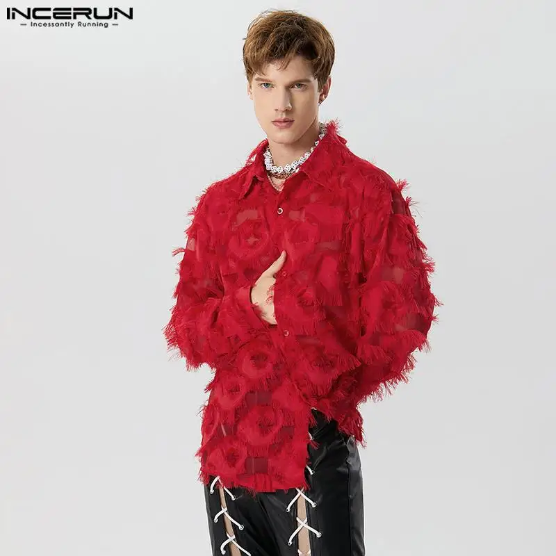 Stylish Well Fitting Tops INCERUN Mens Stage Hot Selling Plume Tassel Design Shirts Casual Party Shows Long Sleeved Blouse S-5XL
Stylish Well Fitting Tops INCERUN Mens Stage Hot Selling Plume Tassel Design Shirts Casual Party Shows Long Sleeved Blouse S-5XL