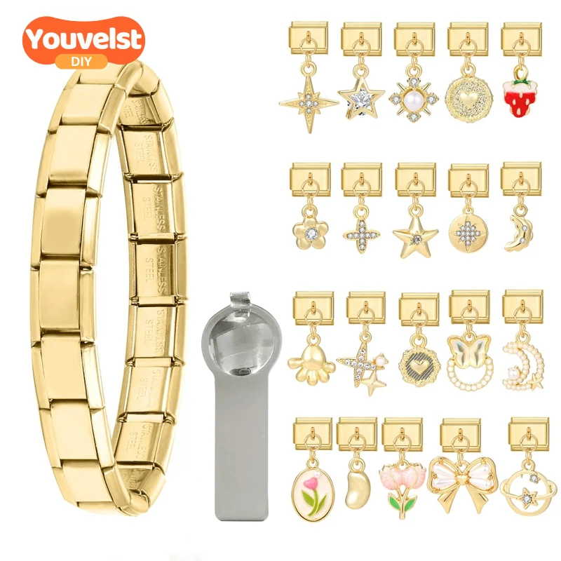 Youvelst 2024 New Women'S Jewelry Personalized Charm Bracelet Italian Elastic Charm Bracelet Fashion Stainless Steel Bangle
Youvelst 2024 New Women'S Jewelry Personalized Charm Bracelet Italian Elastic Charm Bracelet Fashion Stainless Steel Bangle