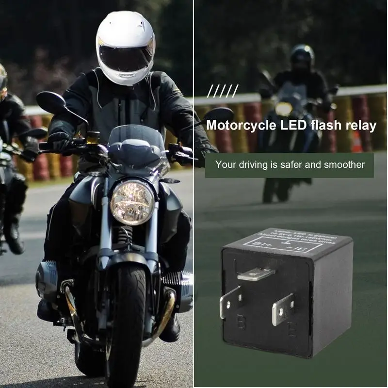 

LED Flasher Adjustable Frequency Relay Universal Turn Signal Indicator 12V Waterproof Turn Signal Light Blinker For Motorcycle