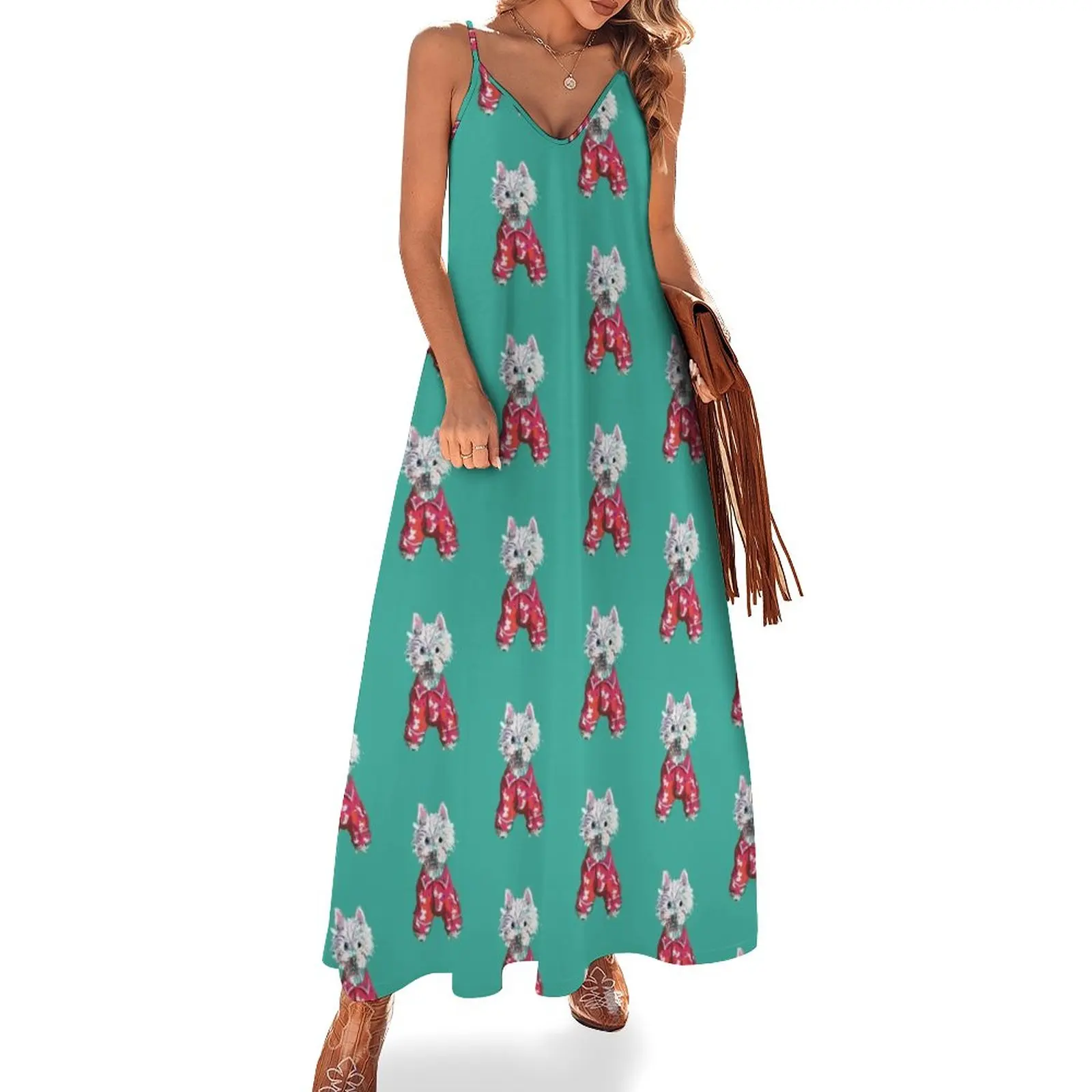 Westie in pyjamas Sleeveless Dress african dresses for woman women's summer dress 2024 dress
Westie in pyjamas Sleeveless Dress african dresses for woman women's summer dress 2024 dress