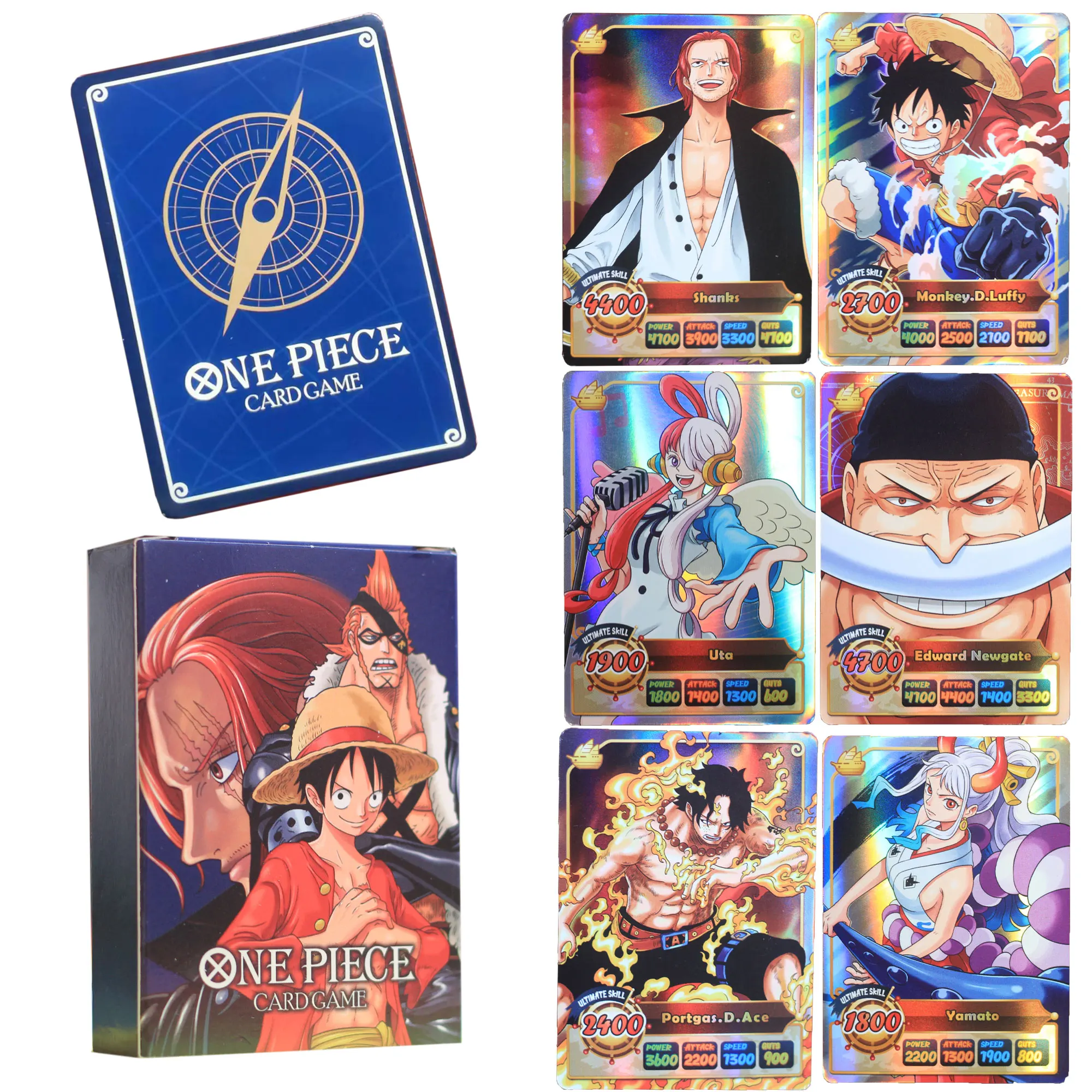 

50-100Pcs One Piece Card English Version Holographic SSR Shine Collection Cards Luffy Shanks Anime Character Carte for Children