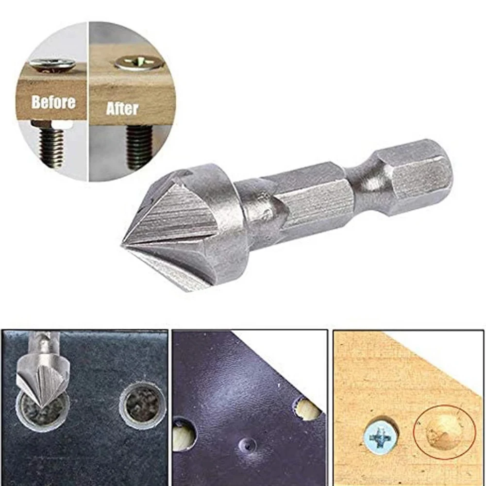 Six Flute Drill Bit 90 Degree Bevel Recessed Carpentry Remove Bur Chamfer Bit Hex Countersink Grey High Quality
Six Flute Drill Bit 90 Degree Bevel Recessed Carpentry Remove Bur Chamfer Bit Hex Countersink Grey High Quality