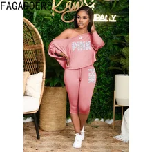 FAGADOER Plus Size S-4XL Two Piece Women Off Shoulder PINK Letter Print Tshirt And Skinny Pants Tracksuits Female Casual Outfits
FAGADOER Plus Size S-4XL Two Piece Women Off Shoulder PINK Letter Print Tshirt And Skinny Pants Tracksuits Female Casual Outfits