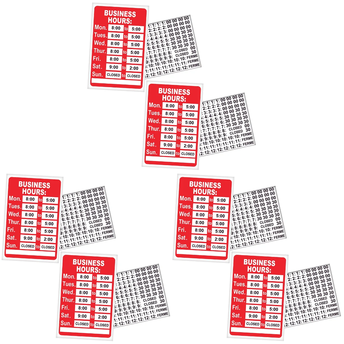 6 Sets Business Hours Signage Store Supplies Stickers Logo Opening Letter Sun Protection Changeable
6 Sets Business Hours Signage Store Supplies Stickers Logo Opening Letter Sun Protection Changeable