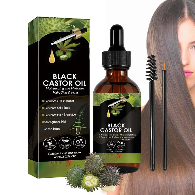 60ml Castor Oil Moisturizing Hair Oil For Anti Hair Loss Repair Damage Dry Split Ends Castor Oil For thicker Eyelashes Hair Care
60ml Castor Oil Moisturizing Hair Oil For Anti Hair Loss Repair Damage Dry Split Ends Castor Oil For thicker Eyelashes Hair Care