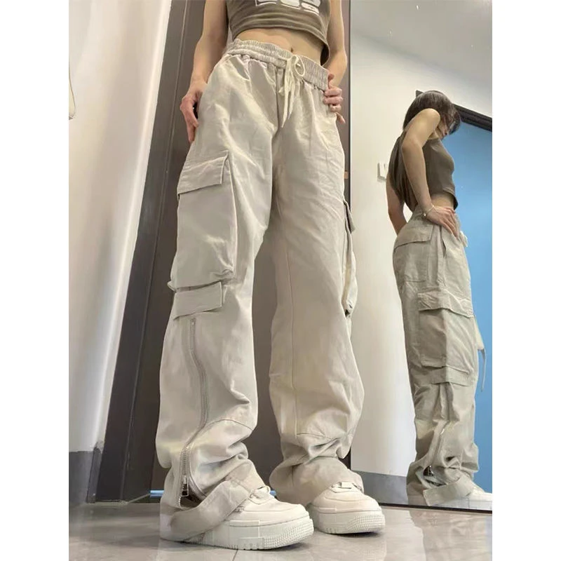 American Y2K White Vintage Cargo Jeans Fashion Pocket High Waist Straight Pants Street Baggy Wide Leg Denim Trouser Ladies
American Y2K White Vintage Cargo Jeans Fashion Pocket High Waist Straight Pants Street Baggy Wide Leg Denim Trouser Ladies