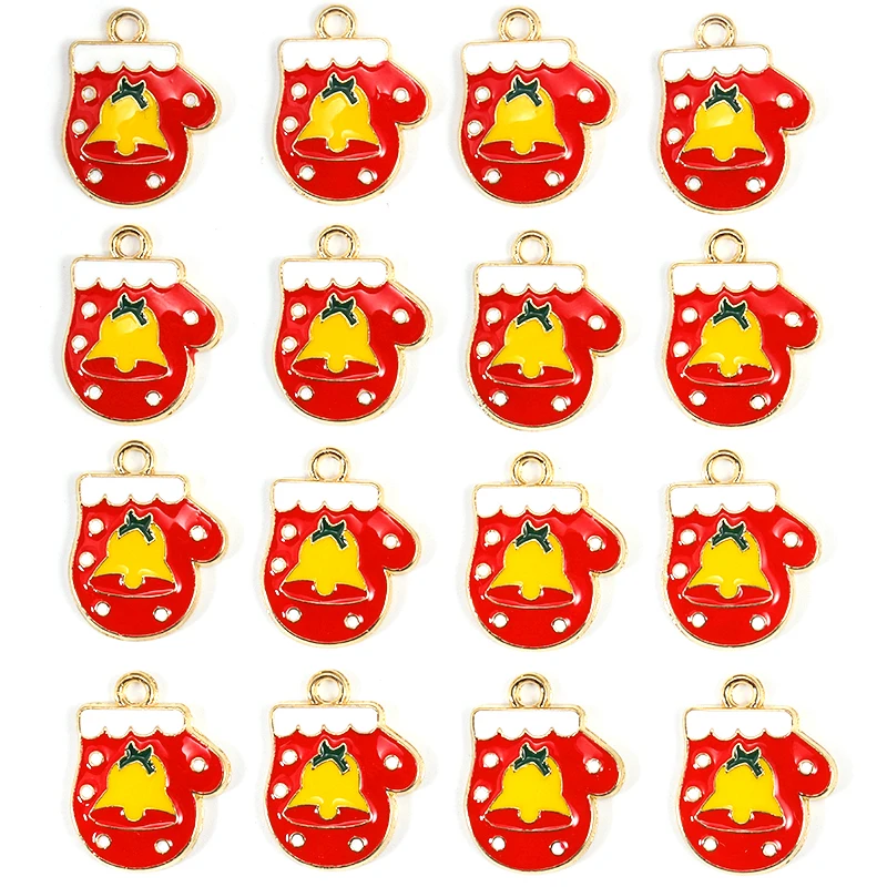 15pcs Christmas Collection Glove Shape Enamel Charm Alloy Bracelet Earrings Pendant DIY Necklace Jewelry Accessories
15pcs Christmas Collection Glove Shape Enamel Charm Alloy Bracelet Earrings Pendant DIY Necklace Jewelry Accessories