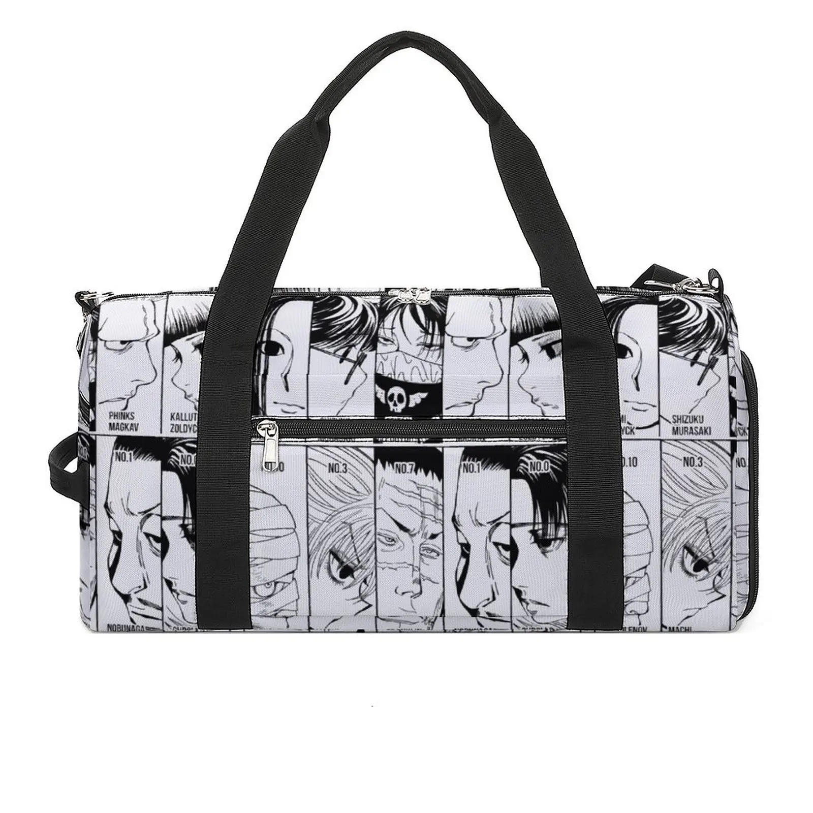 

Anime Hunter X Hunter Sports Bags Main Character Luggage Gym Bag Large Capacity Cute Handbags Men's Custom Oxford Fitness Bag