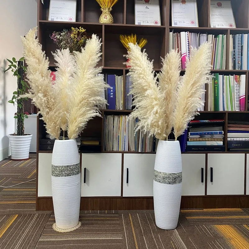 

80cm Natural Fluffy Reed Dried Flower Large Pampas Grass Bouquet Wedding Flower Ceremony Decoration Modern Home Decoration