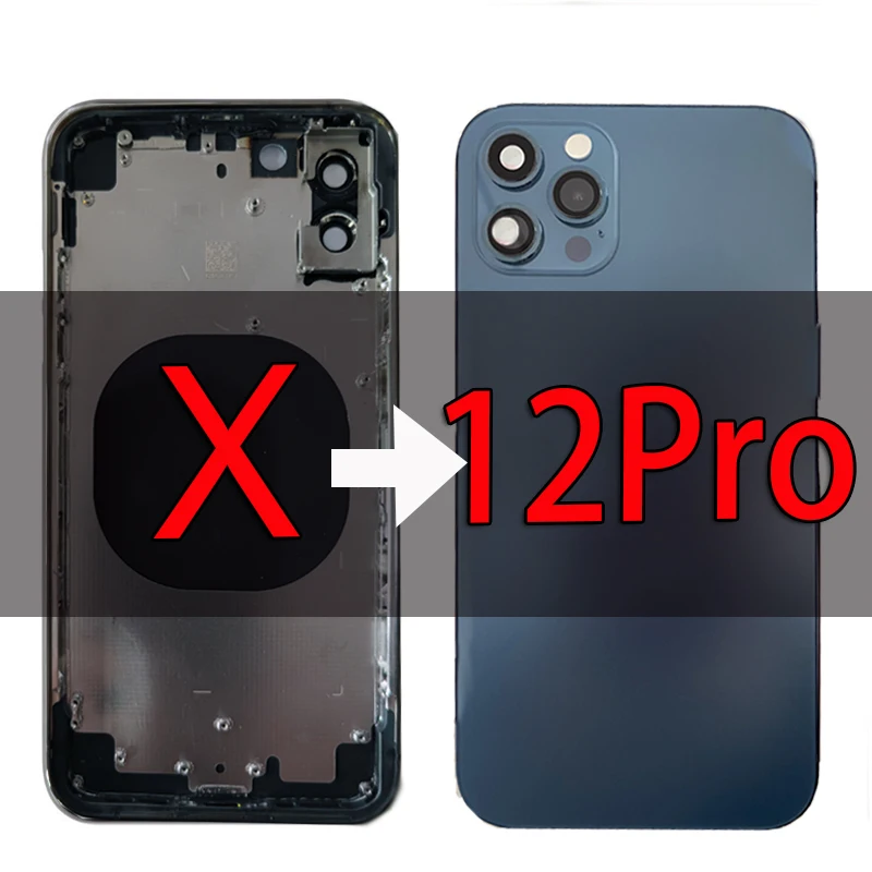Newest Battery Cover For iPhone X up to iPhone 12 Pro Backshell,for iPhone X to 12 pro Housing Replacement Free Case
Newest Battery Cover For iPhone X up to iPhone 12 Pro Backshell,for iPhone X to 12 pro Housing Replacement Free Case