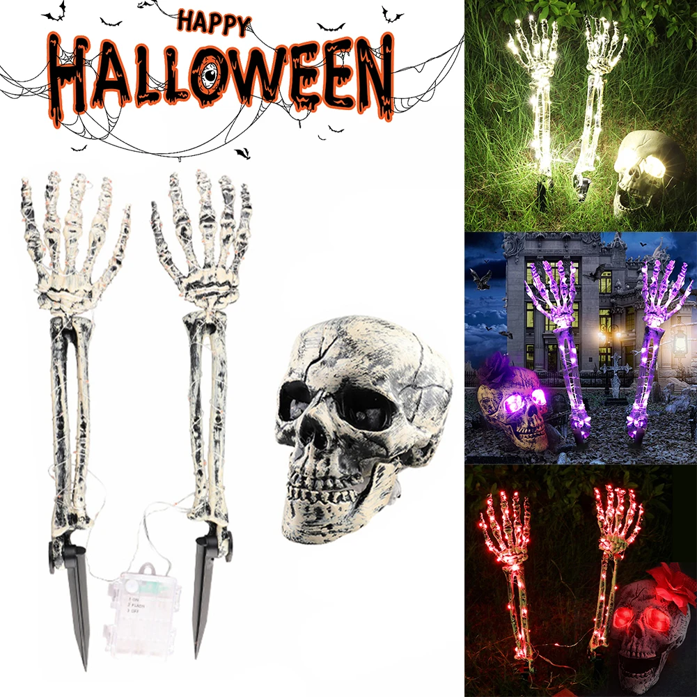 LED Light Up Skeleton Arm Hand Halloween Party Outdoor Home Garden Yard Lawn Decoration Haunted House Horror Props Waterproof
LED Light Up Skeleton Arm Hand Halloween Party Outdoor Home Garden Yard Lawn Decoration Haunted House Horror Props Waterproof