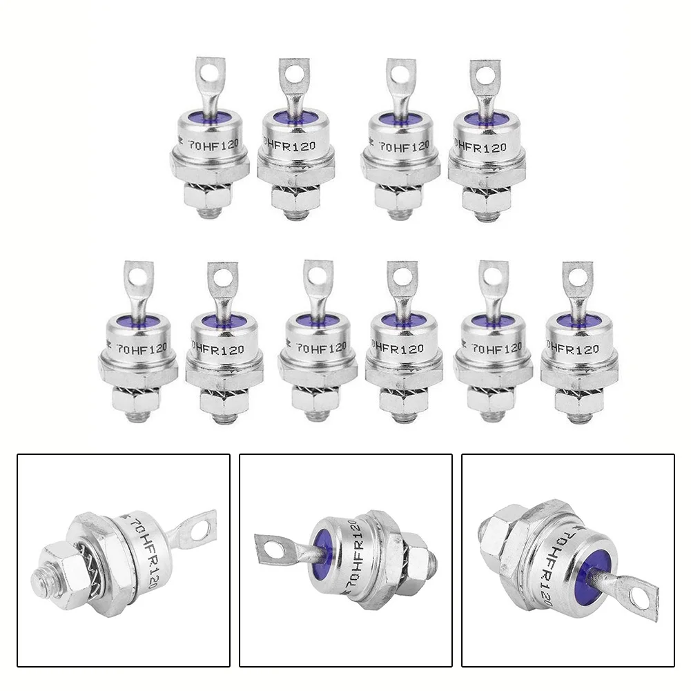 10pcs Spiral Rectifier Diodes For Battery Charging/Motor Control 70HFR120/70HF120 For Battery Charging Electronic Components
10pcs Spiral Rectifier Diodes For Battery Charging/Motor Control 70HFR120/70HF120 For Battery Charging Electronic Components