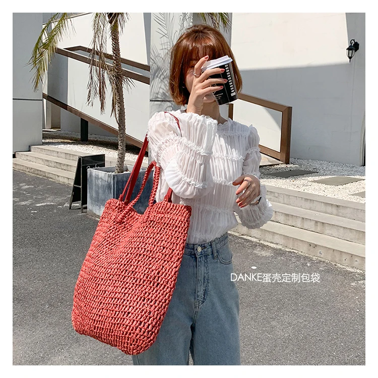Large Wicker Beach Tote - Simple Summer Shopper 2 S74245810037547ad866f11f3da52bf8b3