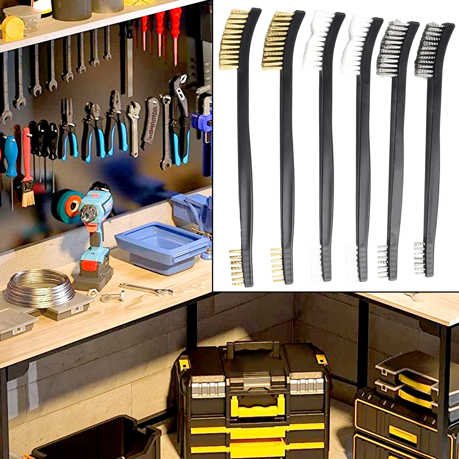 Cleaning Brush Set Wire Brushes 6pcs Double Head For Cleaning Scrubbing Metal Rust Polishing Rust Removal Brush
Cleaning Brush Set Wire Brushes 6pcs Double Head For Cleaning Scrubbing Metal Rust Polishing Rust Removal Brush