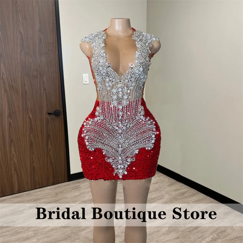 Luxury Diamonds Red Short Prom Dresses 2024 Sparkly Beads Rhinestone Crystal Glitter Birthday Senior Party Gowns Graduation
Luxury Diamonds Red Short Prom Dresses 2024 Sparkly Beads Rhinestone Crystal Glitter Birthday Senior Party Gowns Graduation
