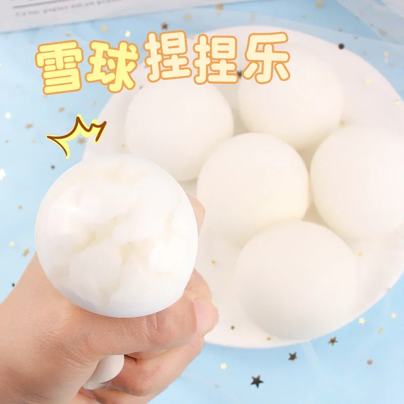 

Snowball Pinching Joy Pinching Flour Ball stress Release and Decompression Toy Children's TPR Slow Rebound Toy Kids Gifts