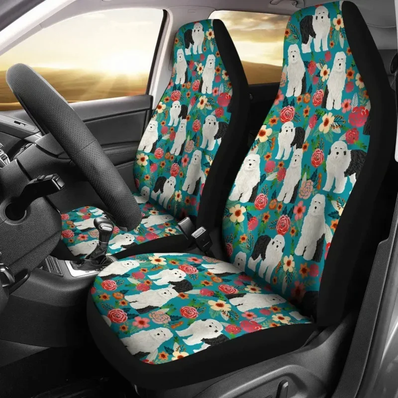 Old English Sheepdog Floral Print Covers Set 2 Pc, Car Accessories Seat Cover
Old English Sheepdog Floral Print Covers Set 2 Pc, Car Accessories Seat Cover