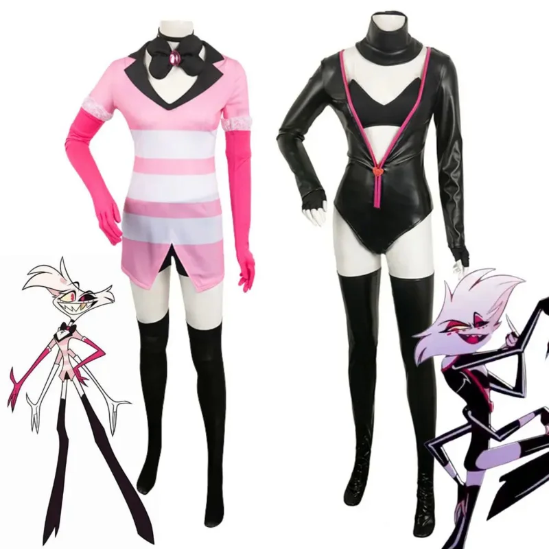 Angel Dust Cosplay Poison Fantasia Hotel Costume Disguise for Adult Women Tops Shorts Pantyhose Halloween Carnival Party Clothes
Angel Dust Cosplay Poison Fantasia Hotel Costume Disguise for Adult Women Tops Shorts Pantyhose Halloween Carnival Party Clothes