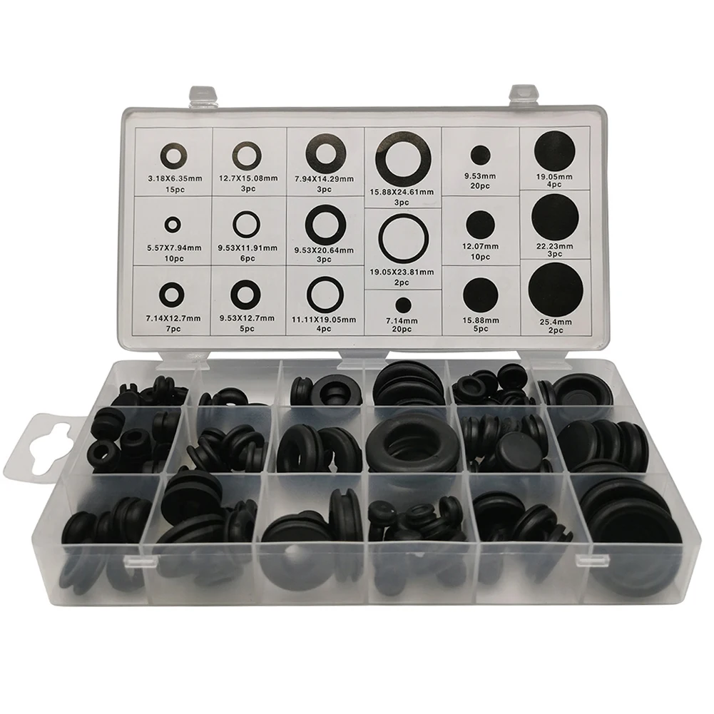 125PC Car Air Conditioner Sealing Rubber Ring O-ring Protective Coil String Coil Box Wiring Grommets Rubber Blanking Grommet
125PC Car Air Conditioner Sealing Rubber Ring O-ring Protective Coil String Coil Box Wiring Grommets Rubber Blanking Grommet