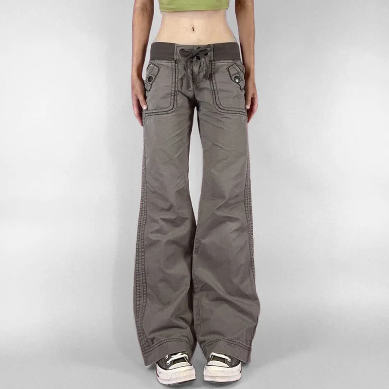 2000s Clothes Y2k Low Rise Boot Cut Jeans Woman Casual Black Striped Denim Trousers Streetwear Flare Pants P77-DD25 280 S7428eb05be48453988d9a4135e2a2356v