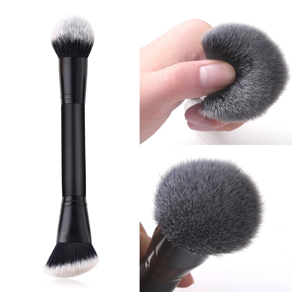 

Double Ended Makeup Brushes Foundation Concealers Powder Blush Blending Face Eye Shadows Black Brush Beauty Cosmetic Tools