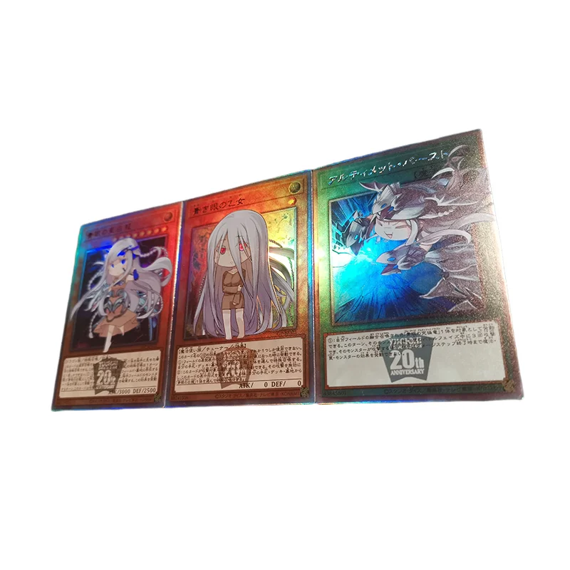 

3 шт. Yu-Gi-Oh! DIY Белая девушка-дракон красивая девушка флэш-карта аниме новая настольная игра битва коллекция карт праздничные подарки