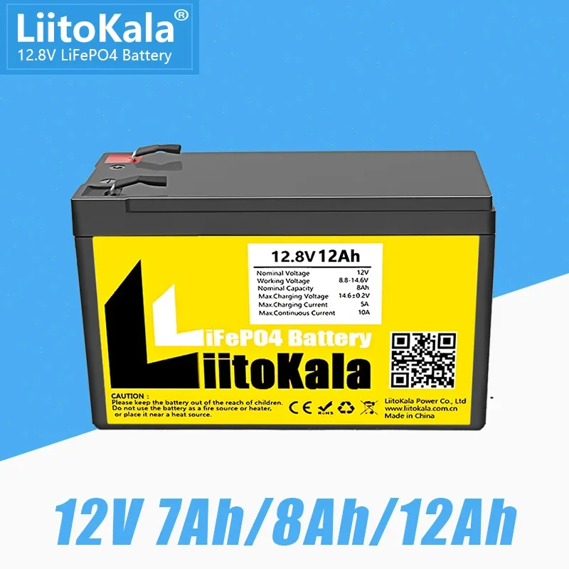 LiitoKala 12.8V 7Ah 8Ah 12Ah LiFePO4 Lithium Iron Phosphate Rechargeable Battery for Fish Finder, Scooter, Light, Kids Car
LiitoKala 12.8V 7Ah 8Ah 12Ah LiFePO4 Lithium Iron Phosphate Rechargeable Battery for Fish Finder, Scooter, Light, Kids Car