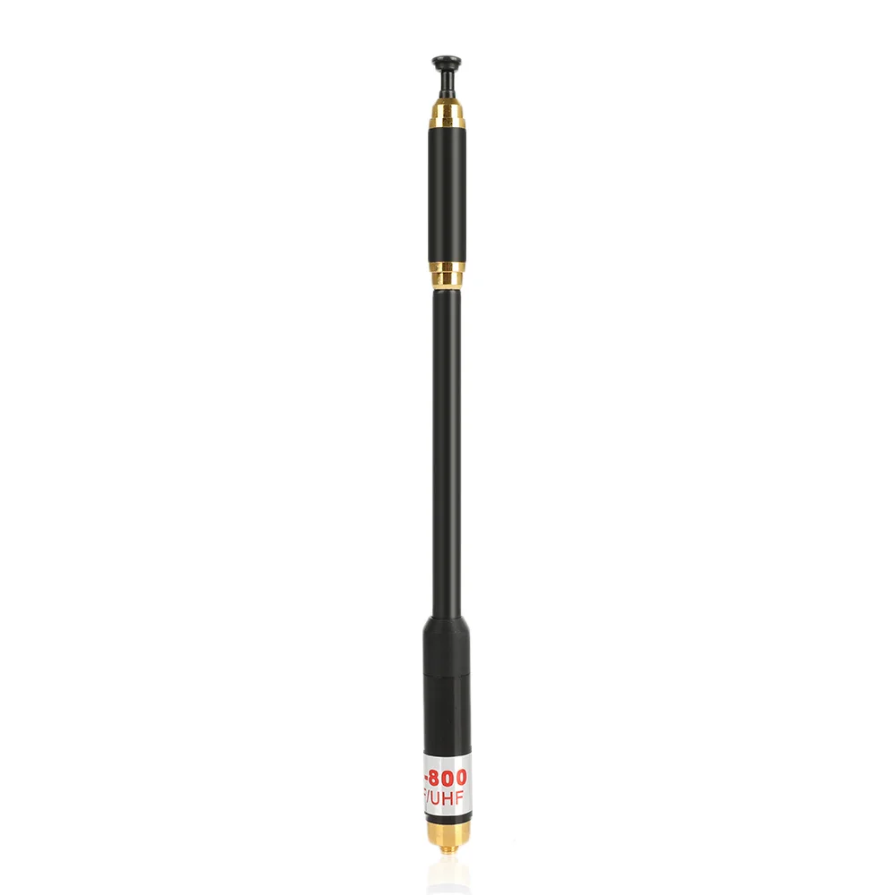 

New Black AL-800 144/430MHz SMA-F/SMA/BNC High Gain Super High Quality Telescopic Antenna for PRYME Kenwood HYT BAOFENG uv-5r