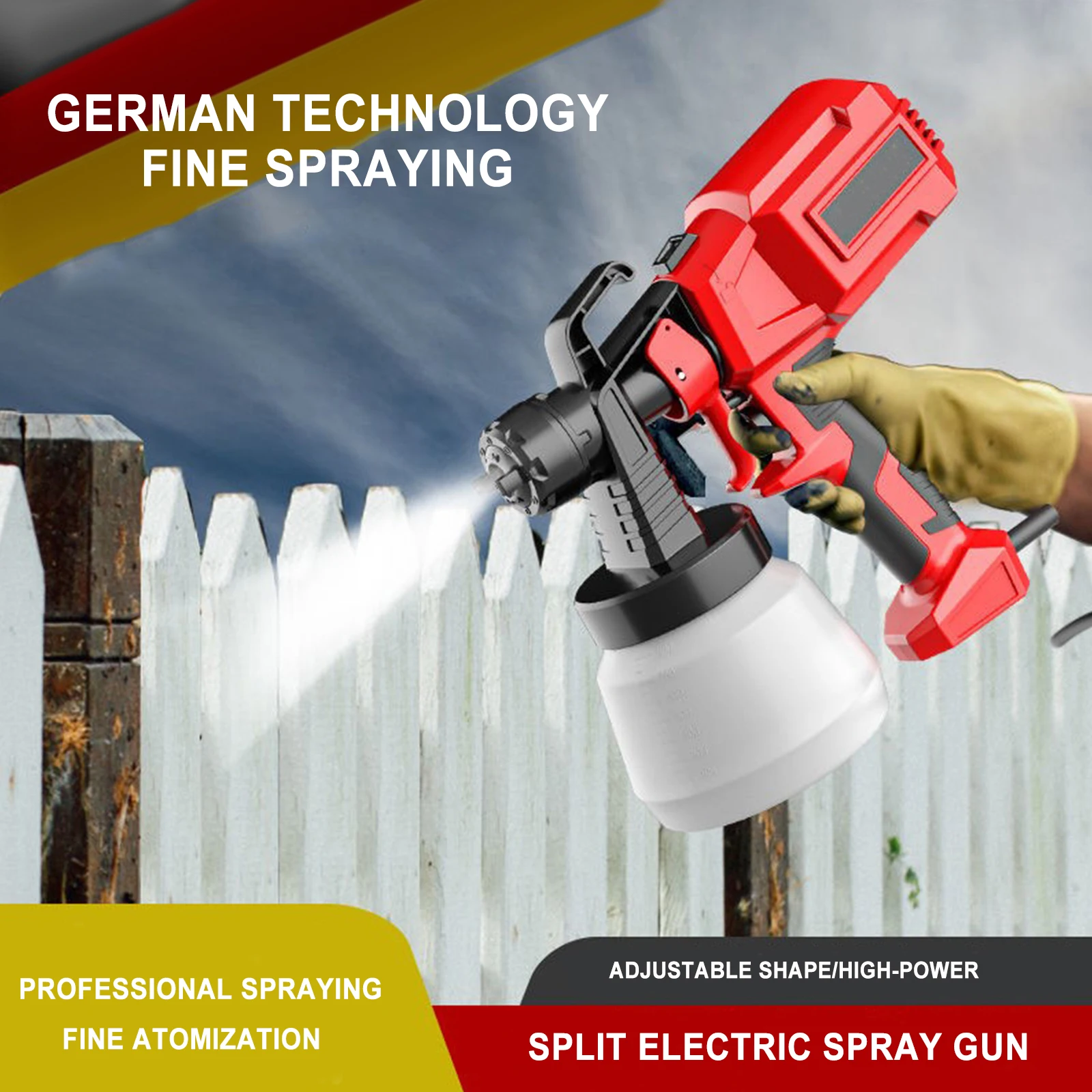 800ML Electric Spray Gun 500W Household Paint Sprayer Flow Control Easy Spraying Portable Paint Sprayer Electric Spray Gun
800ML Electric Spray Gun 500W Household Paint Sprayer Flow Control Easy Spraying Portable Paint Sprayer Electric Spray Gun