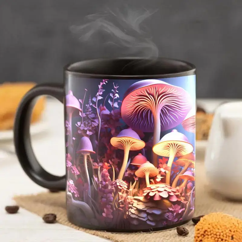 

Mushroom Coffee Mug Ceramic Travel Mug With 3D Flat Painted Design 350ml Novelty Coffee Mugs For Hot Chocolate Coffee Milk Tea