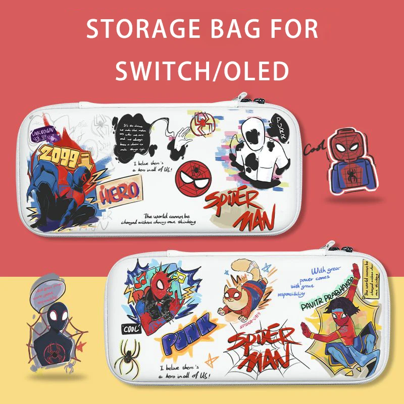 Мультяшная сумка для хранения Spidey для Nintendo Switch/OLED защитный чехол для NS/OLED консолей игровых аксессуаров
Мультяшная сумка для хранения Spidey для Nintendo Switch/OLED защитный чехол для NS/OLED консолей игровых аксессуаров