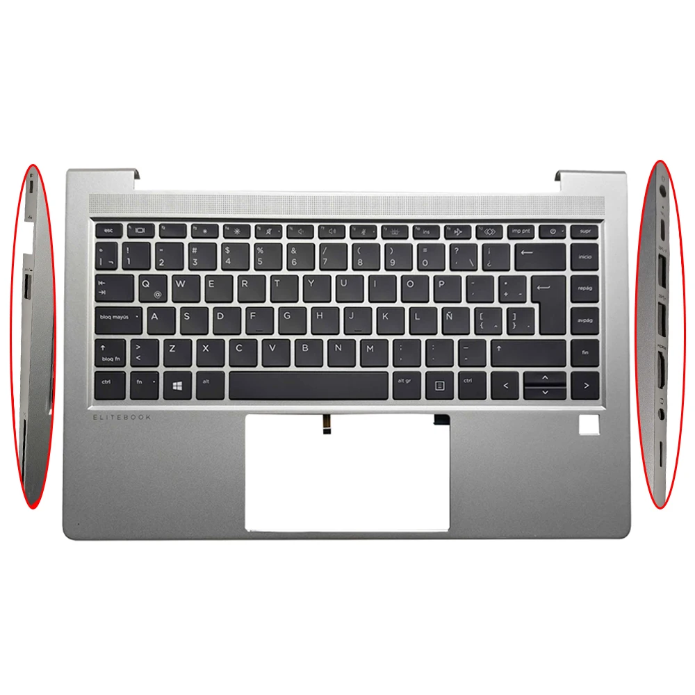 New For HP Elitebook 640 645 G9 Latin/US/Spanish Keyboard Palmrest Upper Cover Case Backlit 4BX8QTA00S0 New For HP Elitebook 640 645 G9 Latin/US/Spanish Keyboard Palmrest Upper Cover Case Backlit 4BX8QTA00S0