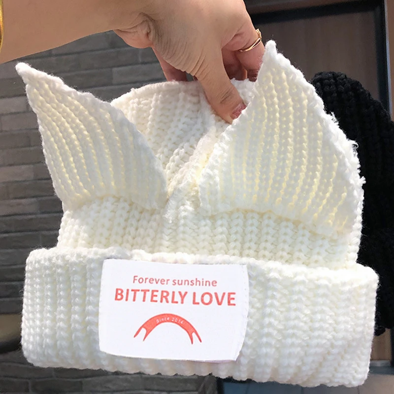 Popular Knitted Cat Ear Hat Double-layer Warm Lover Boy Pig Ear Woolen Hat Cute Hooded Cap Niche Hip-hop Winter Pullover Hat
Popular Knitted Cat Ear Hat Double-layer Warm Lover Boy Pig Ear Woolen Hat Cute Hooded Cap Niche Hip-hop Winter Pullover Hat
