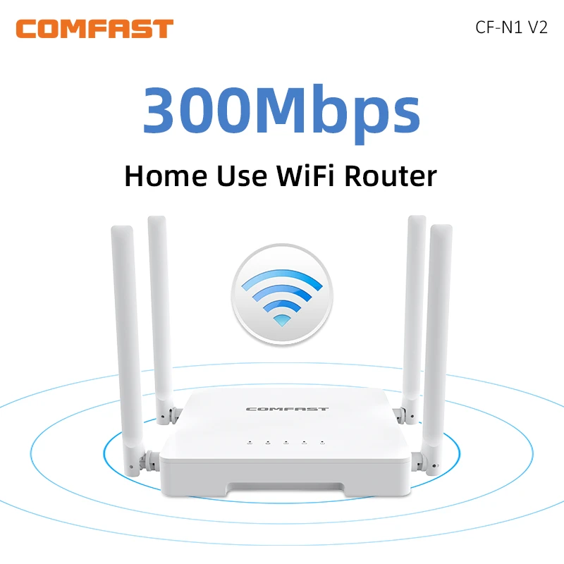 

Comfast Home Wifi Router 300Mbps 2.4Ghz Wireless Roteador With 4*5dBi Antennas Wifi Range Repeater Wider Coverage Wi-Fi Extender