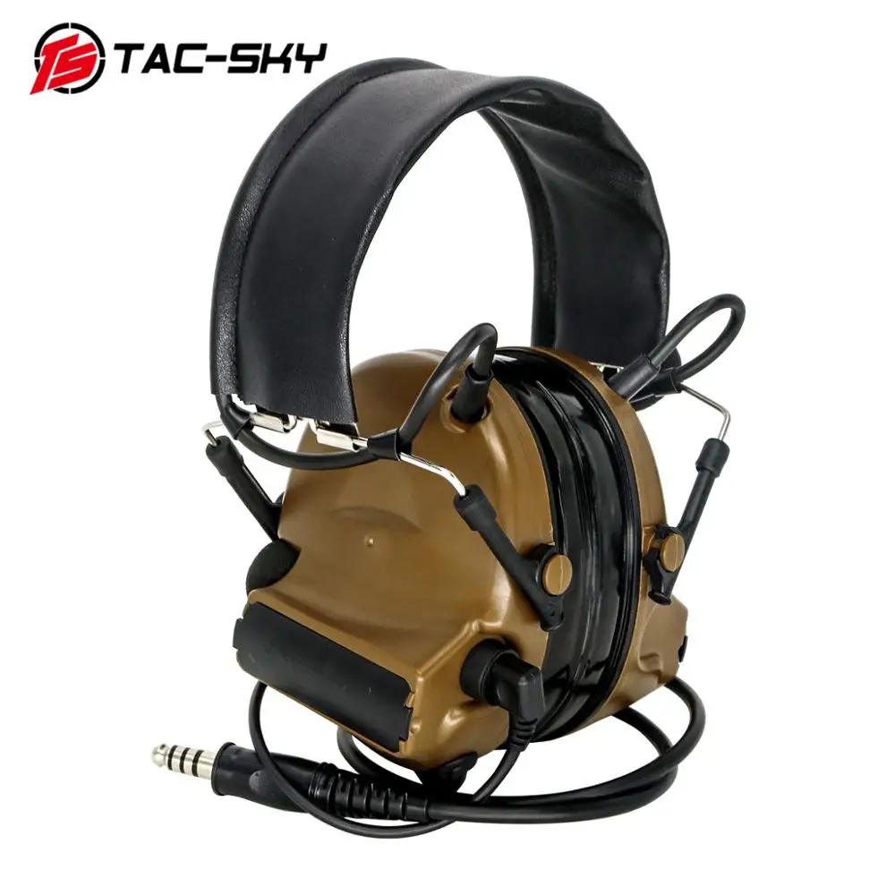 

TS TAC-SKY Silicone Earmuffs Version COMTAC II Noise Cancelling Pickup Outdoor Hunting Sports Military Tactical Headphones CB