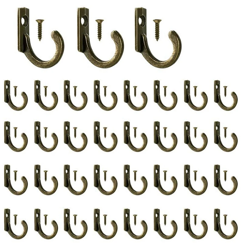 

116 Pieces Wall Mounted Hook, Small Coat Hooks, Single Hanger For Hanging Coffee Cups, Kitchen Towel Bronze