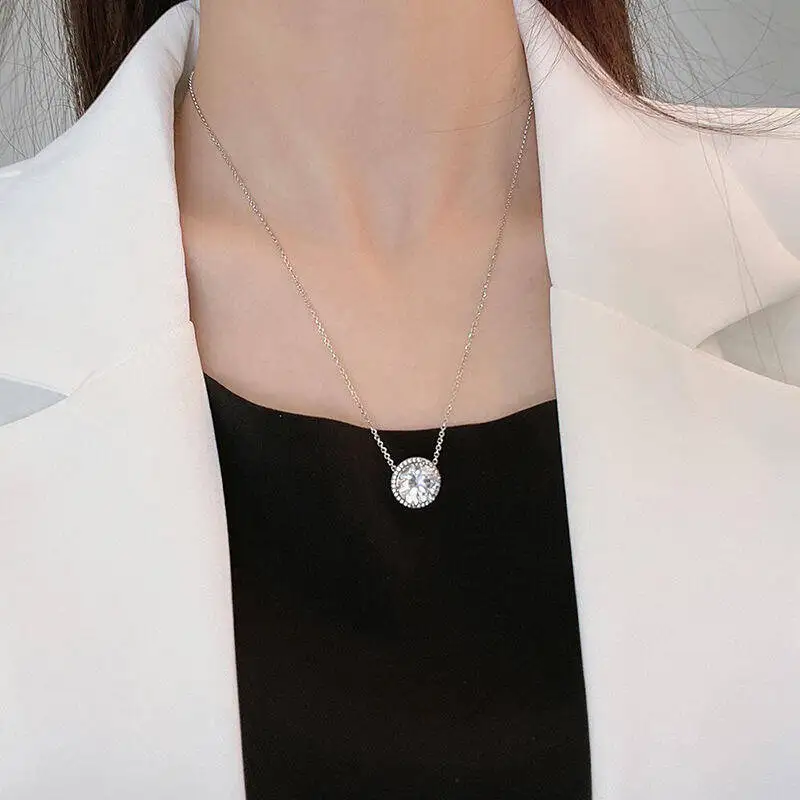 5CT D Color Moissanite Classic Pendant Necklace Fairy Necklace Real 925sterling Silver Women Fine Jewelry for Valentine's Party 3 Mallzona S74365004d0c84371b25d269f8c0d684fd 5CT D Color Moissanite Classic Pendant Necklace Fairy Necklace Real 925sterling Silver Women Fine Jewelry for Valentine's Party Mallzona