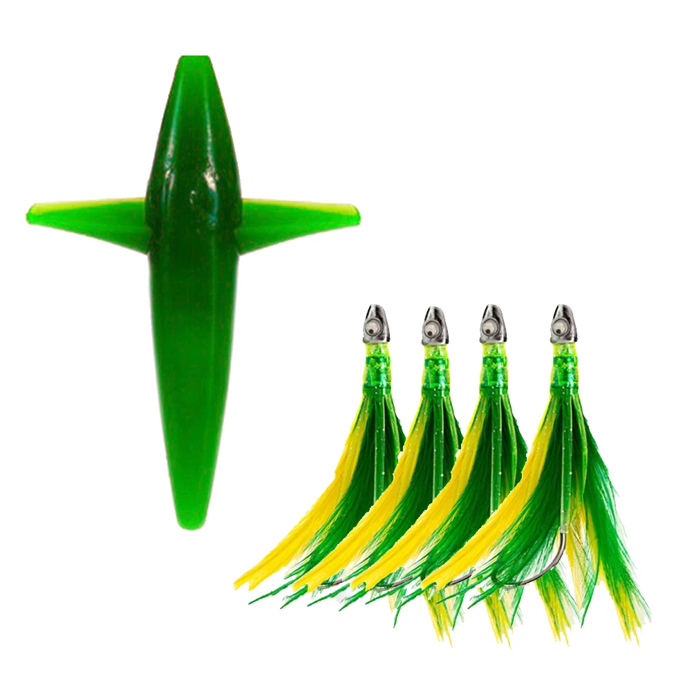 1 Set Bait Feather Trolling Tuna Lures Green Blue For Fishing Rigged Steel Hook Bionic Bait Sea Fishing Boat Fake Jigs Baits
1 Set Bait Feather Trolling Tuna Lures Green Blue For Fishing Rigged Steel Hook Bionic Bait Sea Fishing Boat Fake Jigs Baits