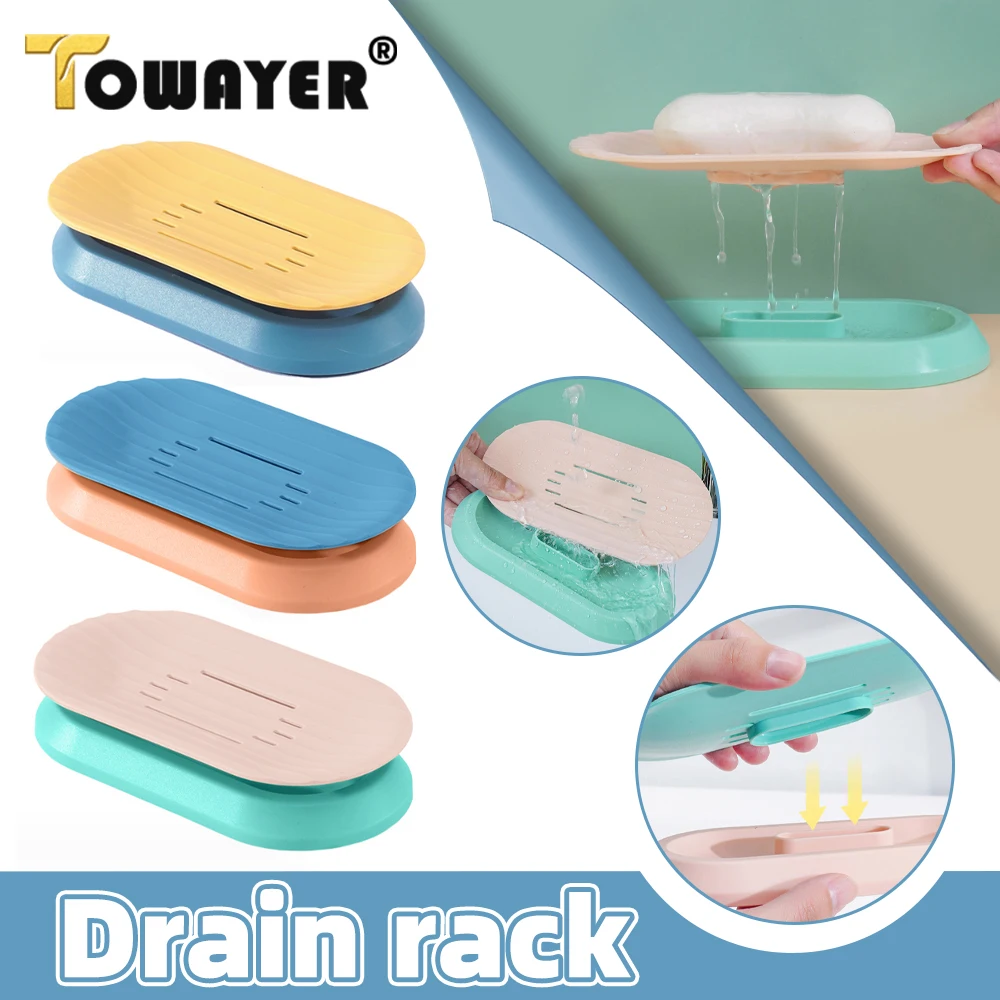 Soap Dish With Drain Water for Bathroom Soap Holder No Need For Punching Kitchen Sponge Holder Soap Container Bathroom Supplies
Soap Dish With Drain Water for Bathroom Soap Holder No Need For Punching Kitchen Sponge Holder Soap Container Bathroom Supplies