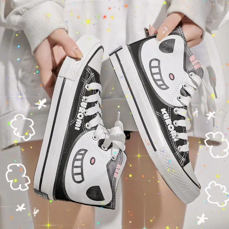 Sanrio Kuromi Women Kawaii Sneakers Fashion High Top Casual Flat Canvas Shoes Students Vulcanize Plimsolls
Sanrio Kuromi Women Kawaii Sneakers Fashion High Top Casual Flat Canvas Shoes Students Vulcanize Plimsolls
