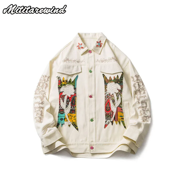 Design Niche Embroidery Couple Jackets Spliced Hip Hop Men's And Women's Coats Loose Casual Turn-down Collar Tops Streetwear
Design Niche Embroidery Couple Jackets Spliced Hip Hop Men's And Women's Coats Loose Casual Turn-down Collar Tops Streetwear