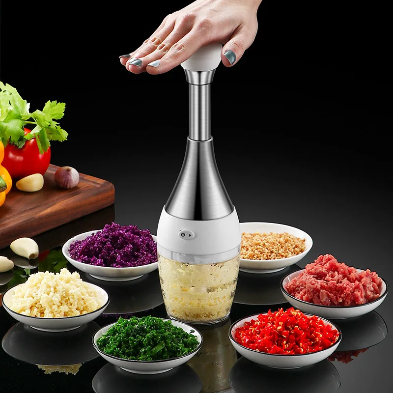 304 Stainless Steel Press Grinder Multifunctional Home Vegetable Cutter Garlic Masher Children Supplementary Food Grinder
304 Stainless Steel Press Grinder Multifunctional Home Vegetable Cutter Garlic Masher Children Supplementary Food Grinder